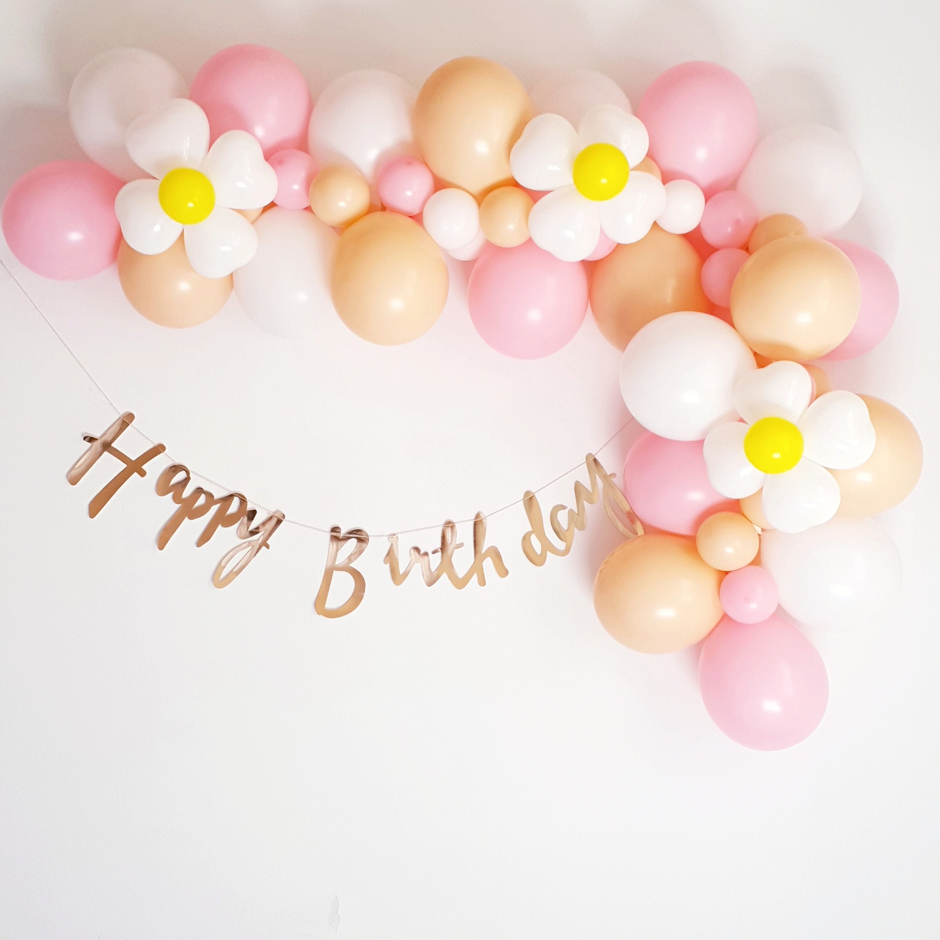 Boho Flower Balloon Garland Daisy Birthday Decorations Etsy