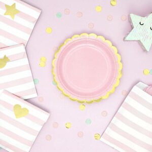 Sacchetti per dolcetti rosa, Sacchetti per caramelle pastello, Sacchetti per dolcetti con adesivi, Sacchetti per dolci rosa, Sacchetti di carta rosa, Baby shower per bambine, Primo compleanno per bambine