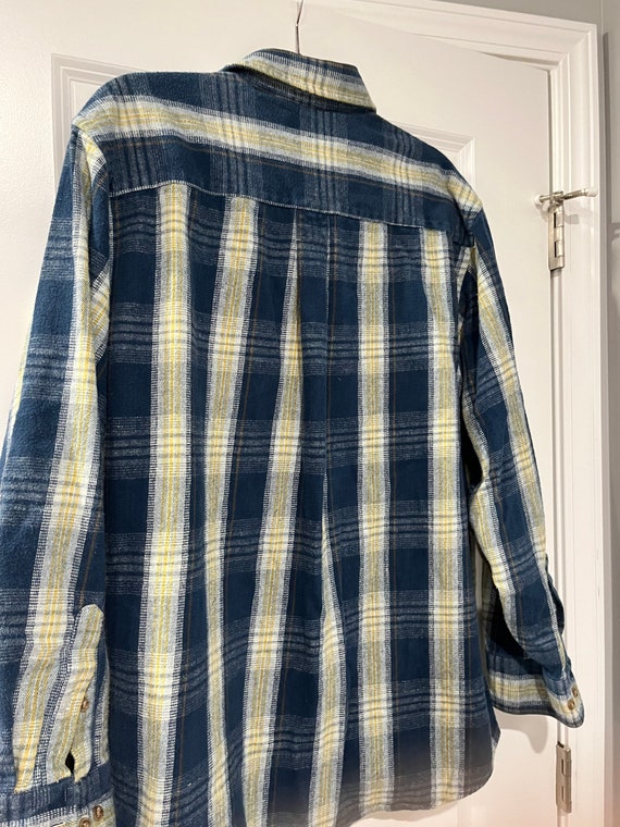 Fieldmaster plaid flannel shirt, Blue Plaid - image 2