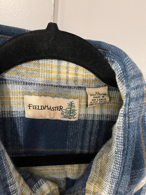 Fieldmaster plaid flannel shirt, Blue Plaid - image 3