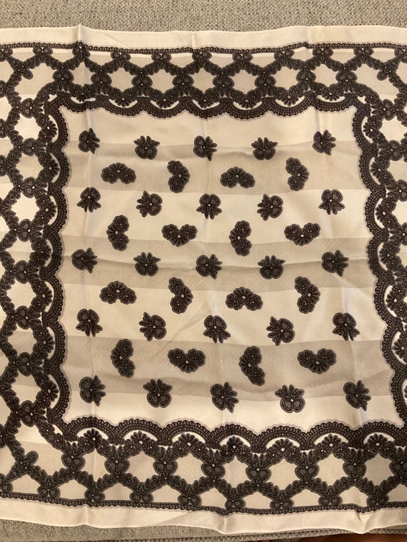 Art of Silk Scarf Tie Rack 100 Silk Lace Print Etsy