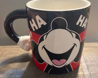 Disney Mickey Mouse Coffee Cup, Mug, Laughing Mickey,