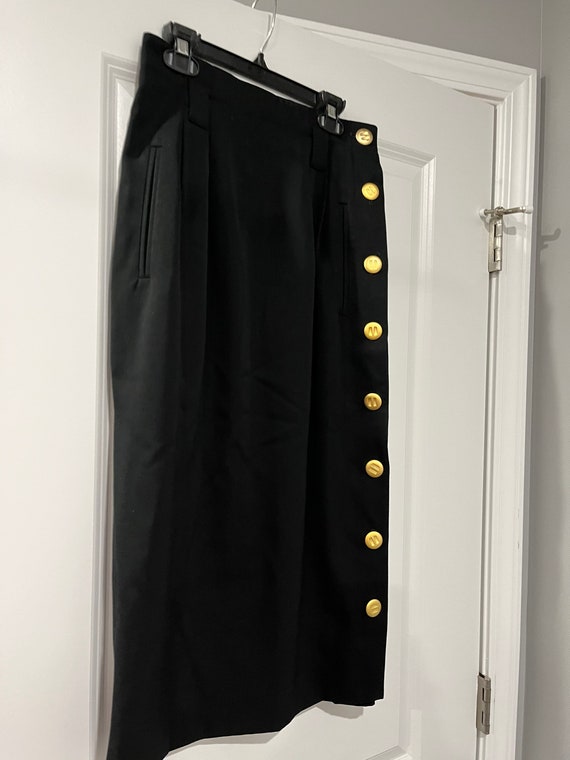 Vintage Skirt, I Magnin Design Studio, black skir… - image 1
