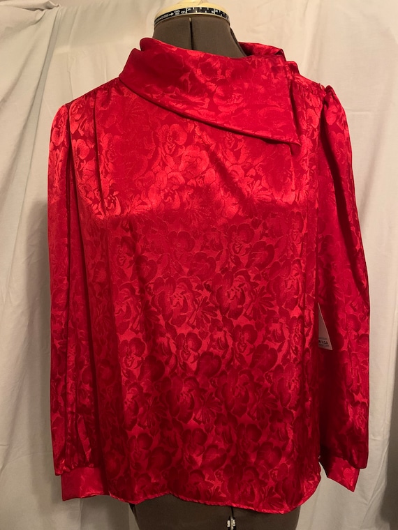 Ellen-D Kollection vintage Blouse, Red Blouse, new