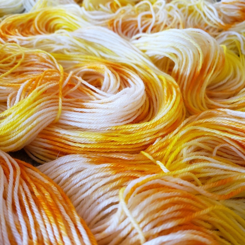 Candy Corn Hand Dyed Variegated Yarn Superwash Merino Etsy