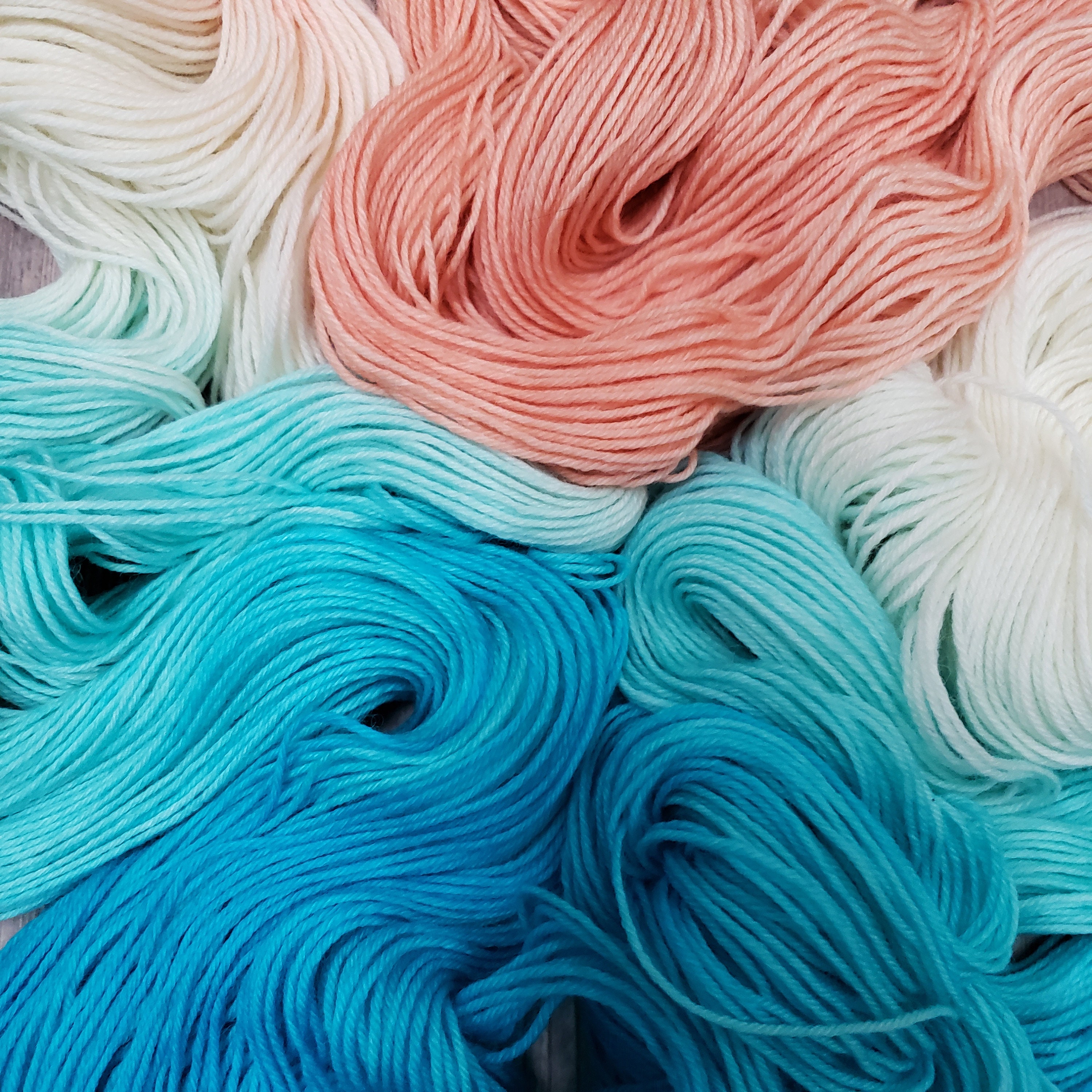 Coral Reef Hand Dyed Variegated Yarn Superwash Merino Etsy