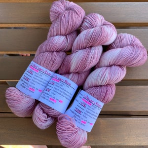 Elderberry Blush - Hand Dyed Variegated And Speckled Yarn - Superwash Merino Wool/Nylon Blend - Fingering/Sock Weight - DK Weight