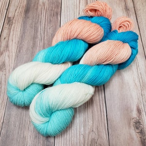 Coral Reef - Hand Dyed Variegated Yarn - Superwash Merino Wool/Nylon Blend - Fingering/Sock Weight - DK Weight