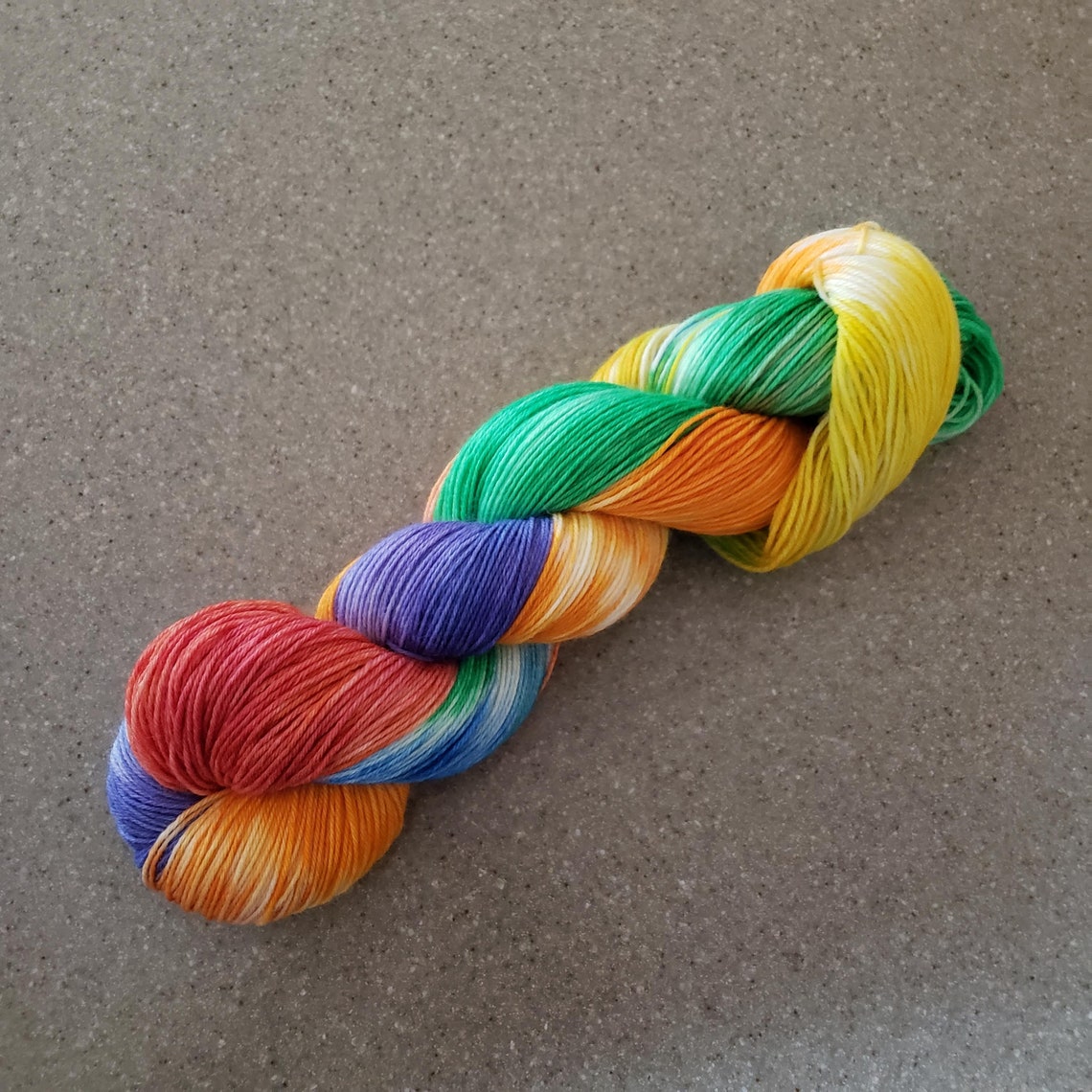 Rainbow Pride Hand Dyed Rainbow Variegated Yarn Superwash Etsy
