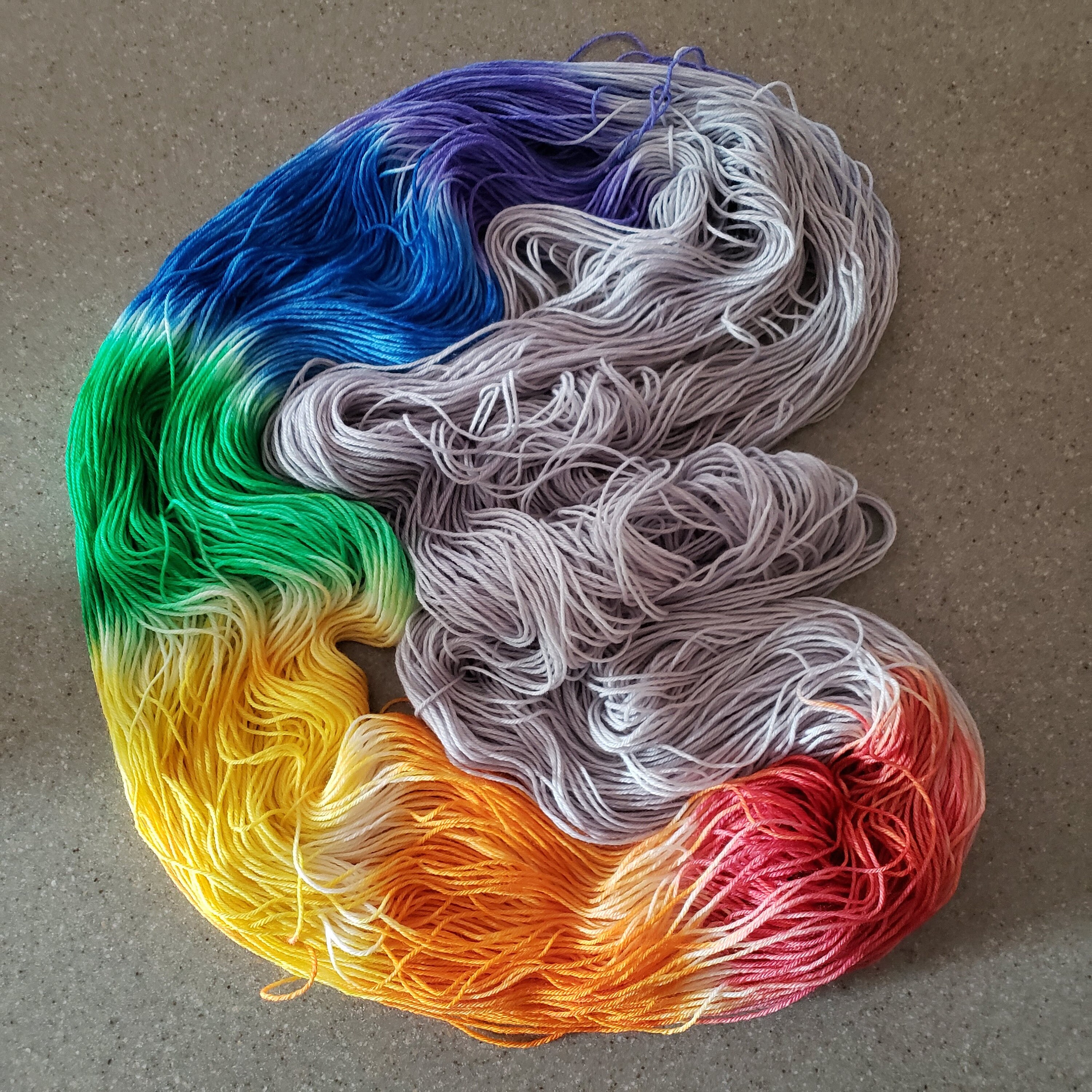 Everyday Pride - Hand Dyed Rainbow Variegated Yarn - Superwash Merino ...
