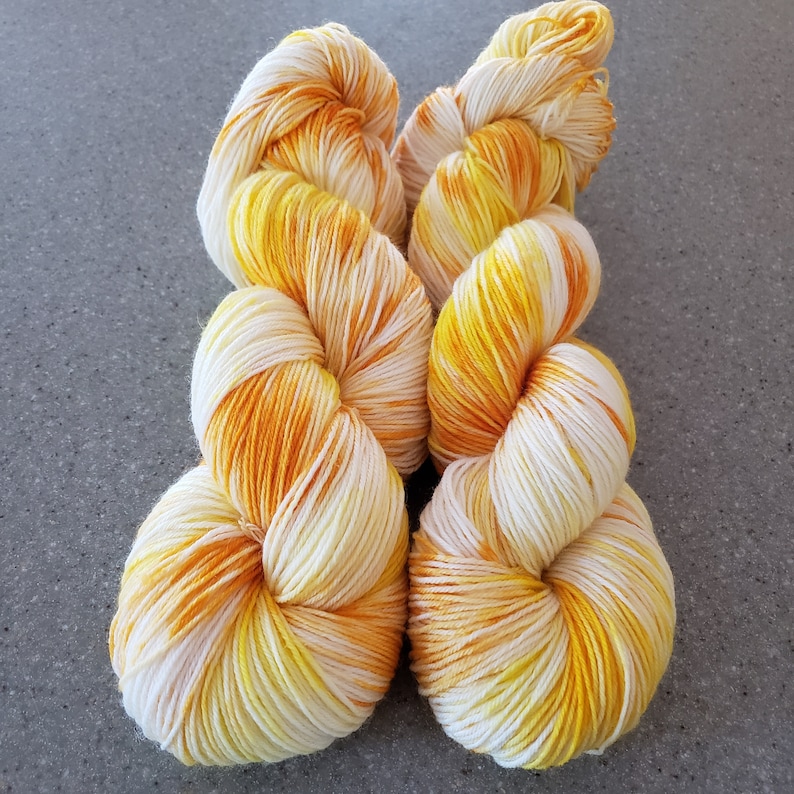 Candy Corn Hand Dyed Variegated Yarn Superwash Merino Etsy
