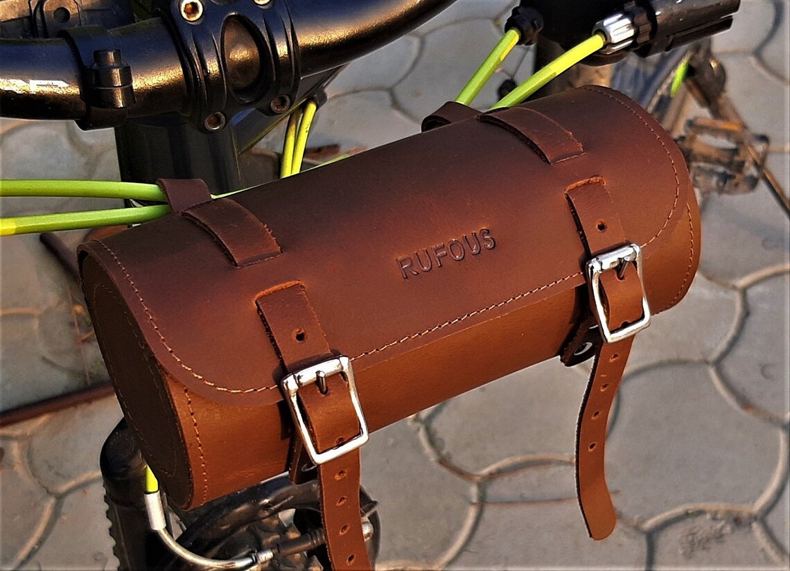 Bicycle Saddle Bag Brown Vintage leather tool bag Leather Etsy