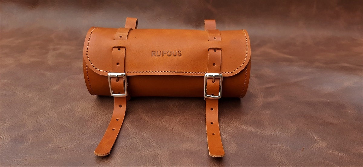 Bicycle Saddle Bag Vintage Tan leather tool bag Leather Etsy