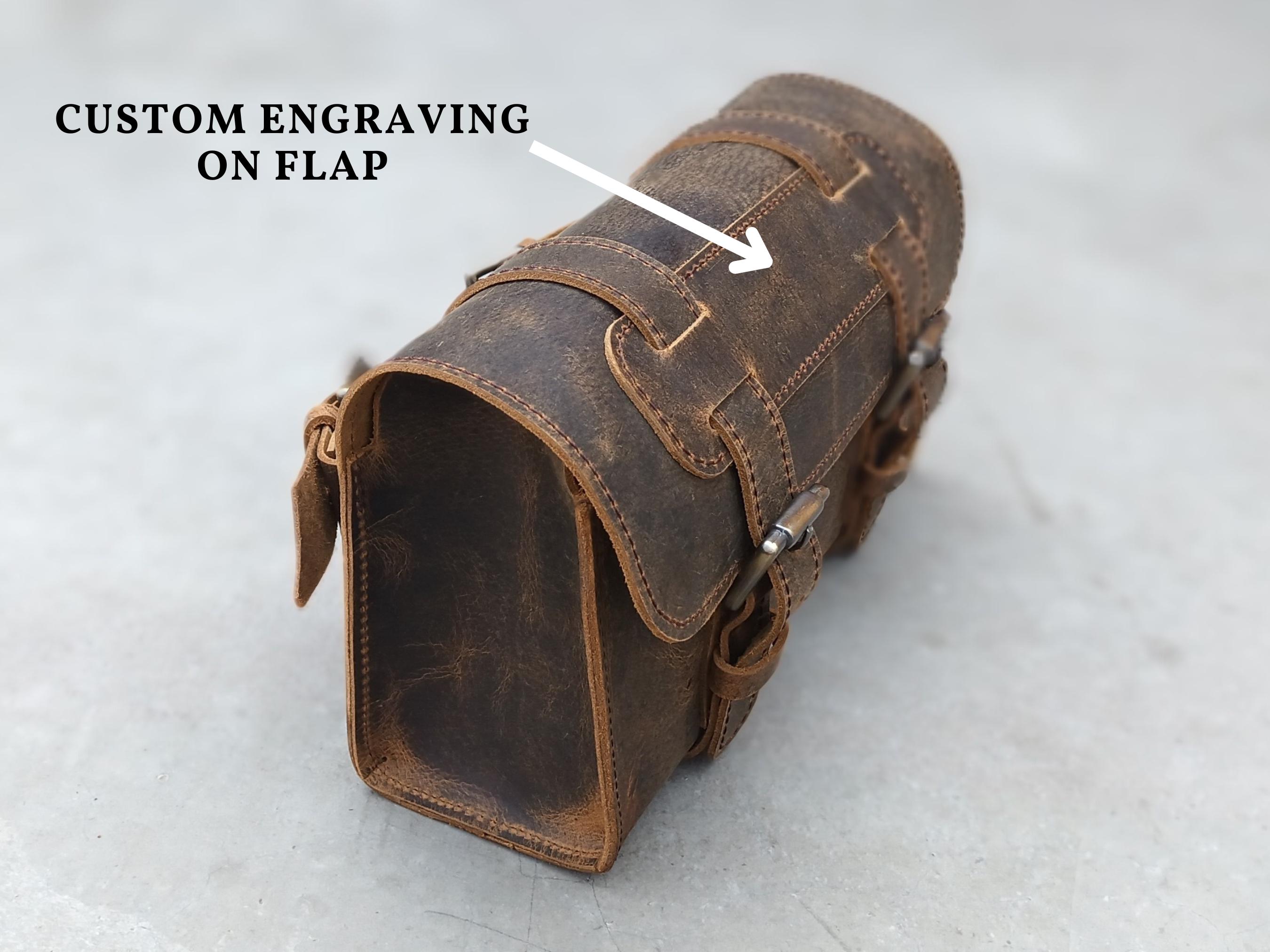 Motorcycle saddle bags leather vintage pannier bag Tool Organizer Leather Tool Storage  leather tool bag  Best gifts for her