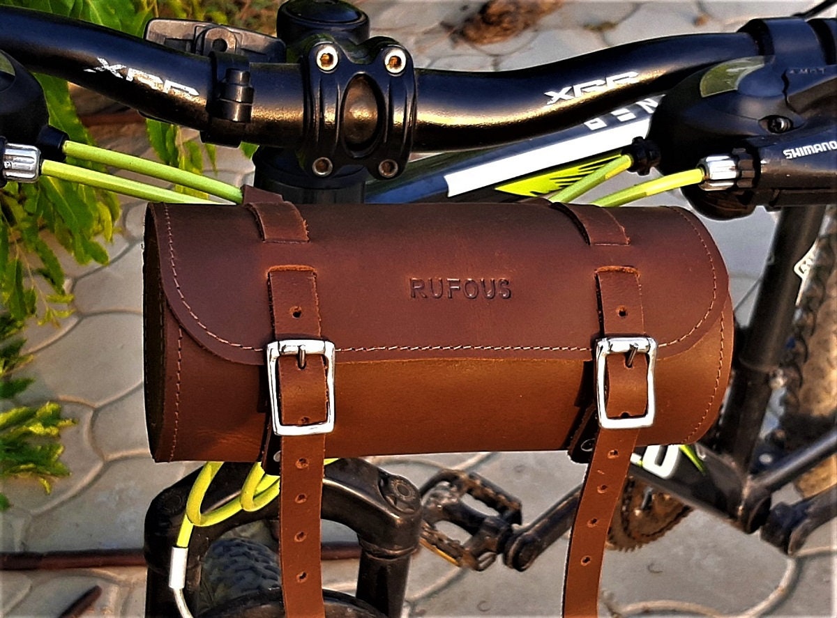 Bicycle Saddle Bag Brown Vintage leather tool bag Leather Etsy