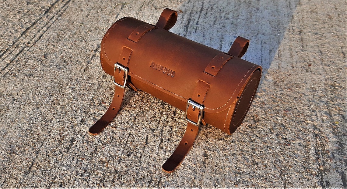 Bicycle Saddle Bag Brown Vintage leather tool bag Leather Etsy