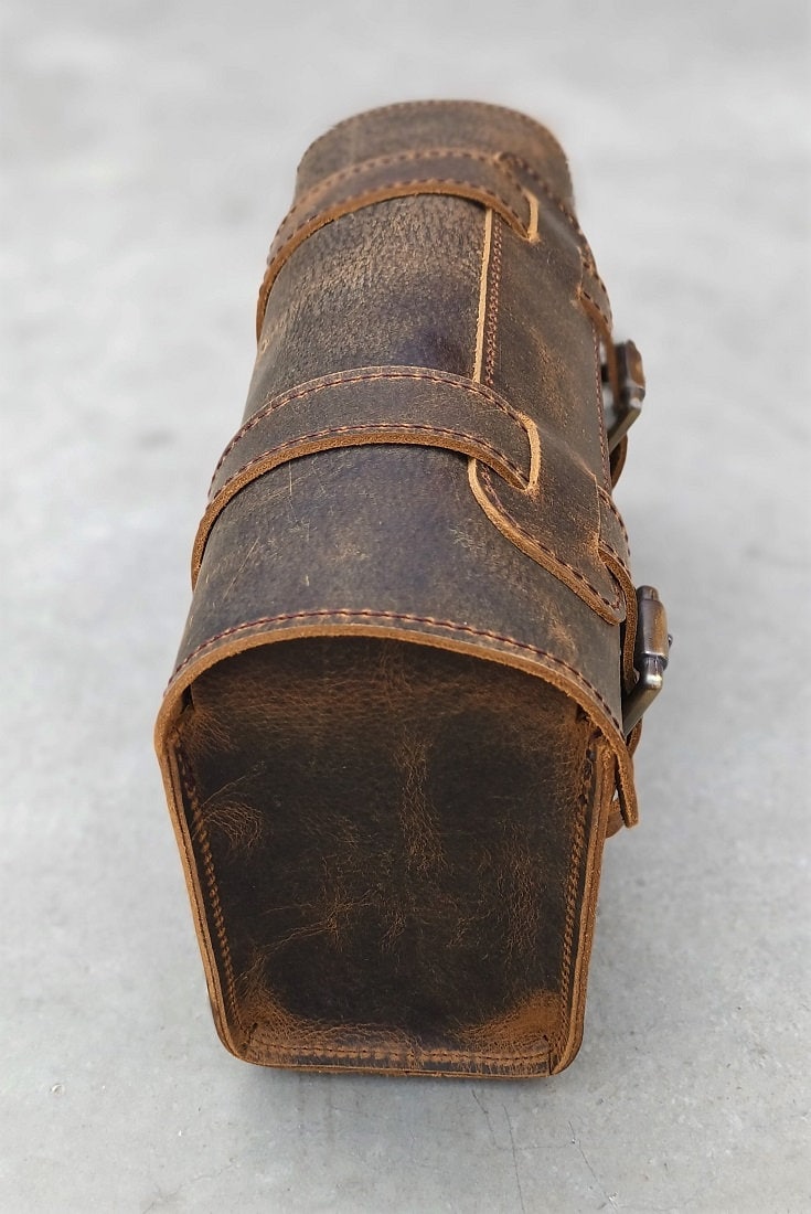Motorcycle saddle bags leather vintage pannier bag Tool Organizer Leather Tool Storage  leather tool bag  Best gifts for her