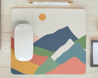 Boho Mouse Pad Abstract Neutral Office Decor Aesthetic Mousepad Desk ...