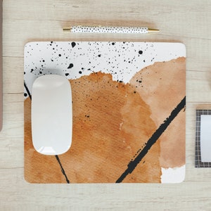 Boho Mouse Pad | Abstract Neutral Office Decor | Aesthetic Mousepad | Desk Accessories | Gifts Under 20