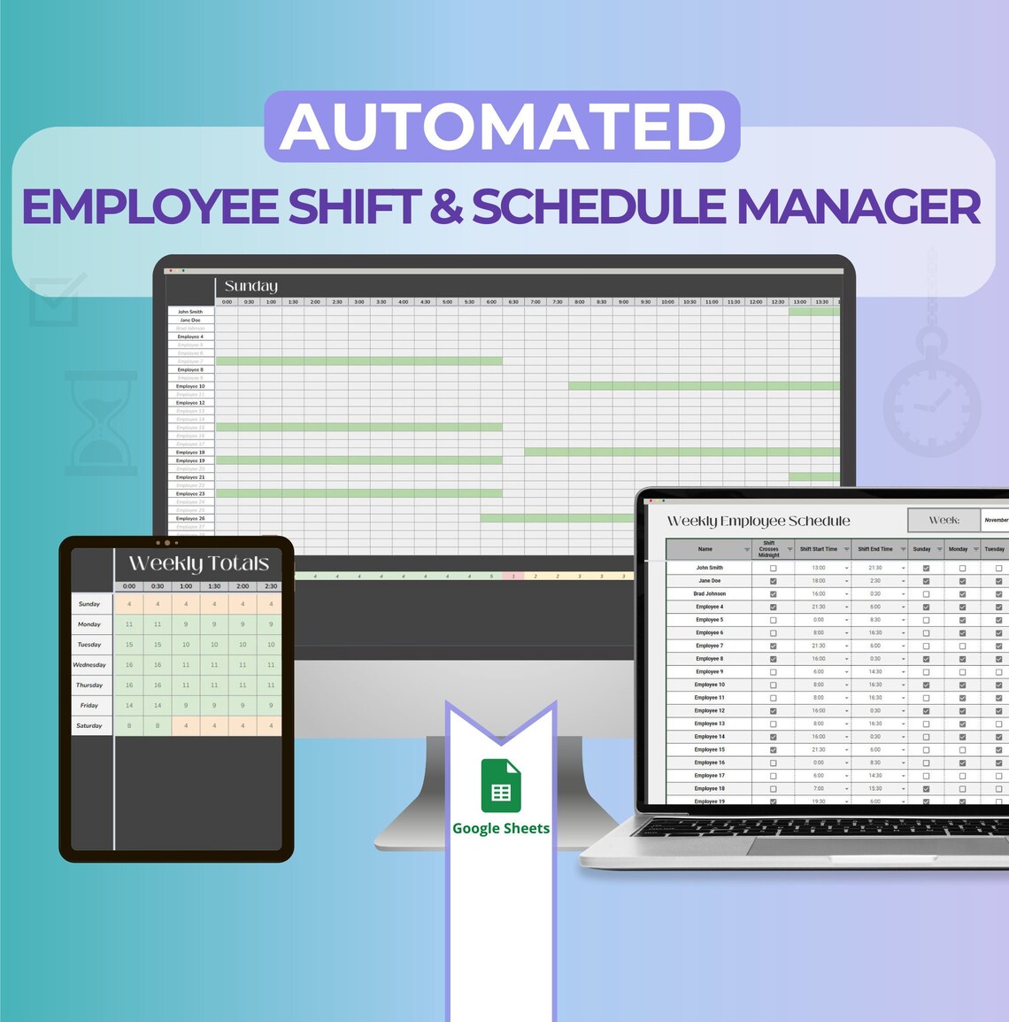 Employee Shift & Schedule Manager Template Workforce - Etsy