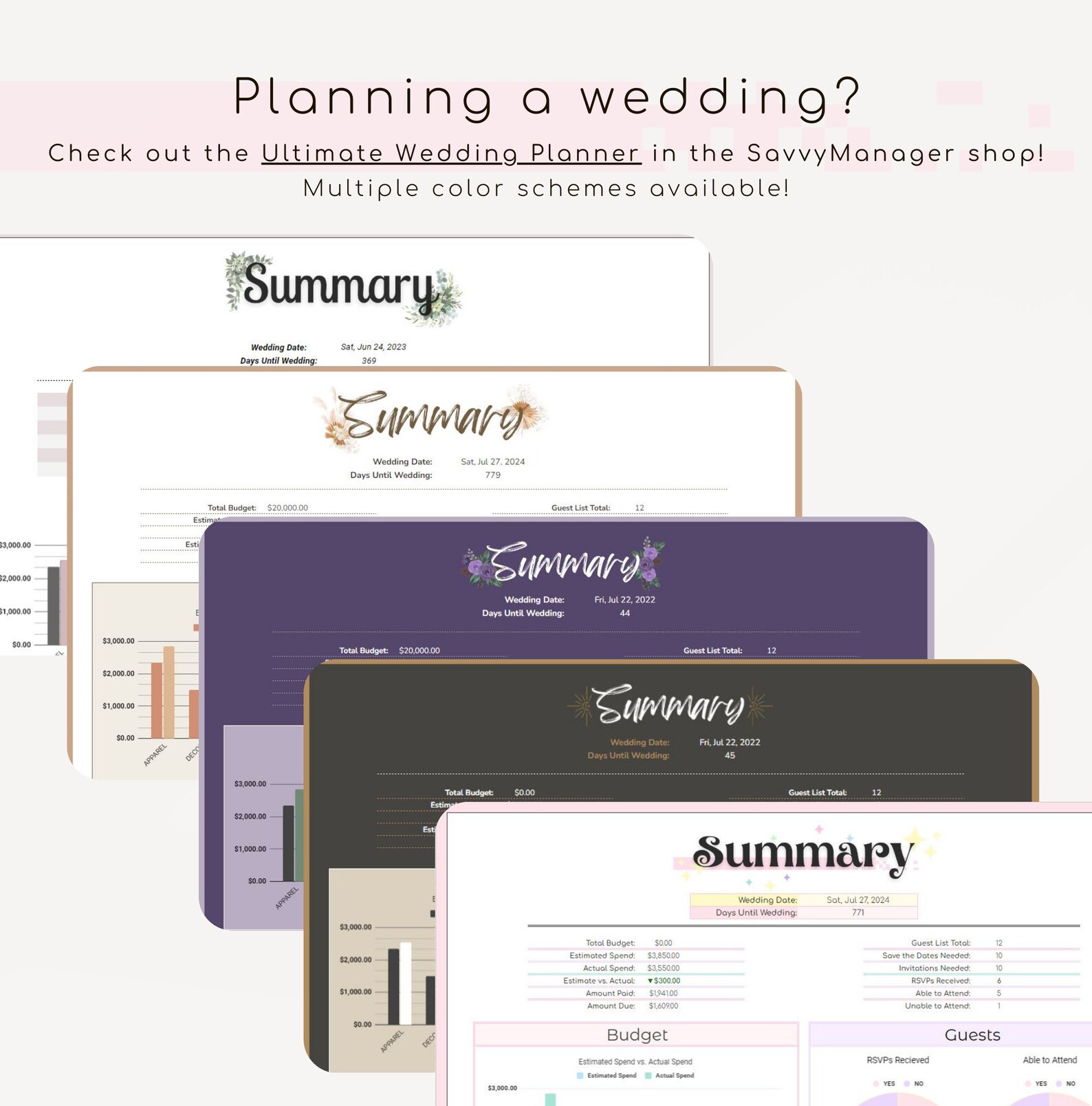 Ultimate Event Planning Template for Google Sheets Automated - Etsy