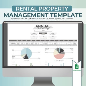 Rental Property Management Spreadsheet | Airbnb Revenue & Expense Tracker | Google Sheet | Airbnb Finance | Airbnb Income Tracker
