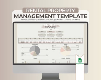 Spreadsheet voor verhuurvastgoedbeheer | Inkomsten- en uitgaventracker van Airbnb | Google Spreadsheets | Airbnb-financiering | Geautomatiseerd | Directe download