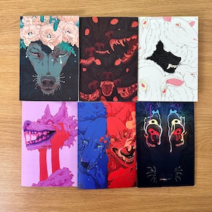 Notebook – Lined A6 10.5 x 14.8 cm / 4.1 x 5.8" – 5 different designs