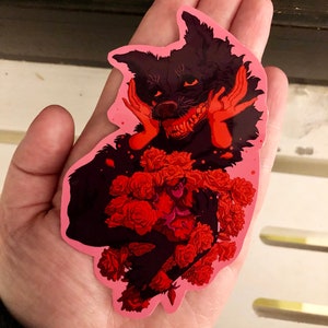 Miłość - naklejka winylowa 10 cm x 6,5 cm / 3,9 x 2,6"