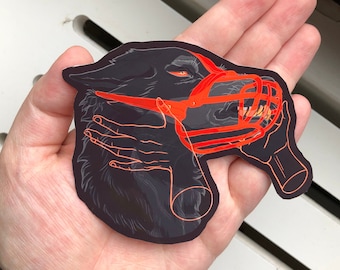 Hush baby - 10 cm x 7.5 cm / 3.9 x 3” Vinyl sticker