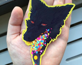 Chemical happiness - 10 cm x 6.5 cm / 3.9 x 2.6” Vinyl sticker