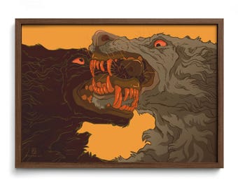 Versus – Framed or Unframed art print / From A5 to A0 size