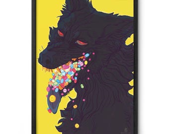 Chemical Happiness – Framed or Unframed art print / From A5 to A0 size