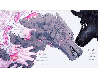 Hello - A4 / 11.7" x 8.27" AND A5 / 8.27 x 5.83 Comic Art Print, Sets or single prints