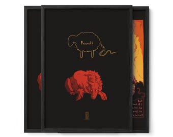 In Return – Framed or Unframed Comic Art Print / 3 Frames / From A5 to A2 size