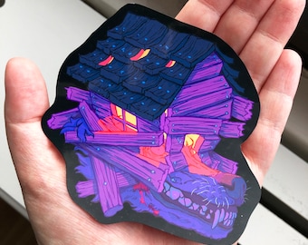 Building – 10 cm x 9 cm. / 3.9 x 3.5" Vinyl sticker