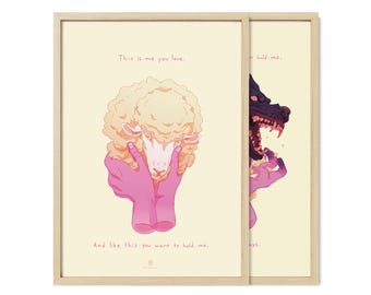 Someone – Framed or Unframed Comic Art Print / 2 Frames / From A5 to A2 size