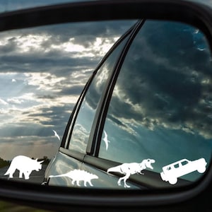 Dinosaur Run/ Boop Dog/Raptor/T-Rex decal/sticker/vinyl/ Peeking Raptor