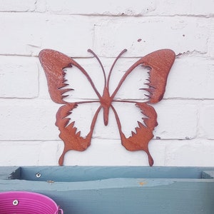 Metal Butterfly  Rusted Garden Art Rusty Outdoor Ornaments Metal Sculpture