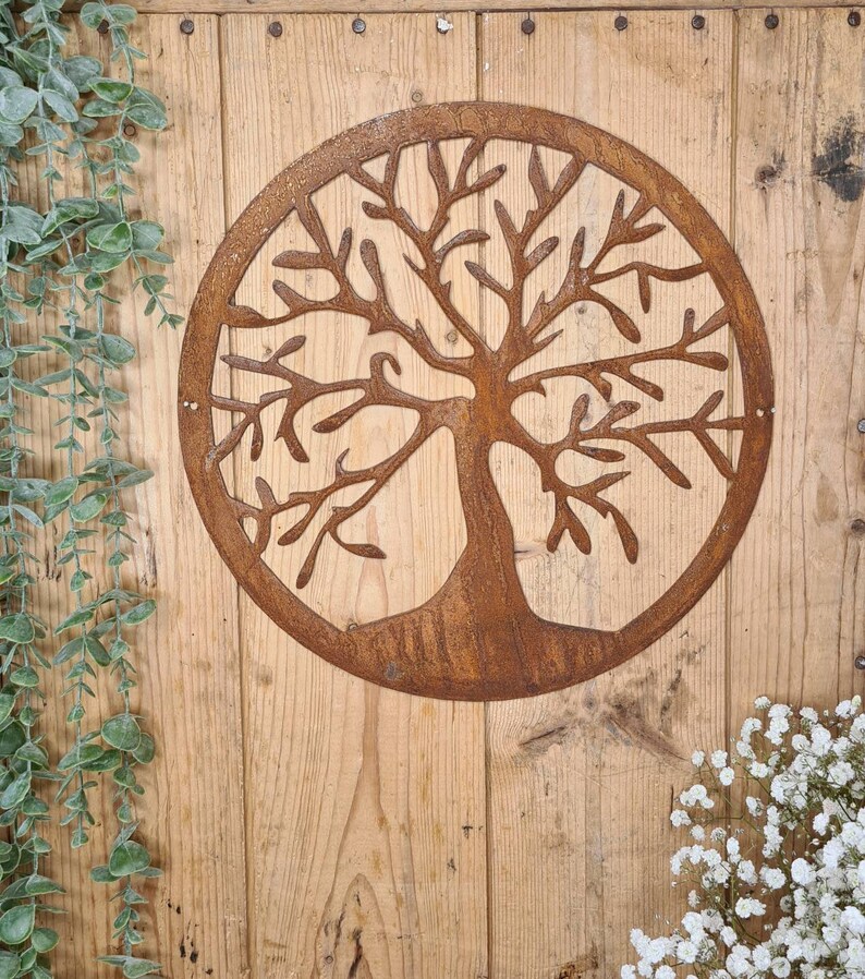 Rusty Tree of Life Wall Art Tree of Life Garden Tree of Etsy UK