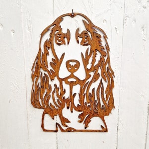 Metal English Cocker Spaniel Dog Wall Art Hanging Dog Lover Gift Memorial