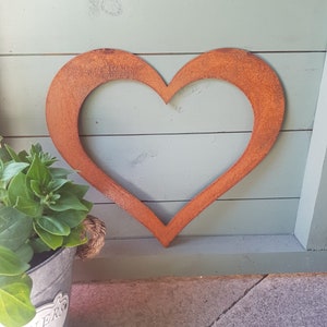 Metal Heart Rusted Garden Art Rusty Outdoor Ornaments Metal Sculpture