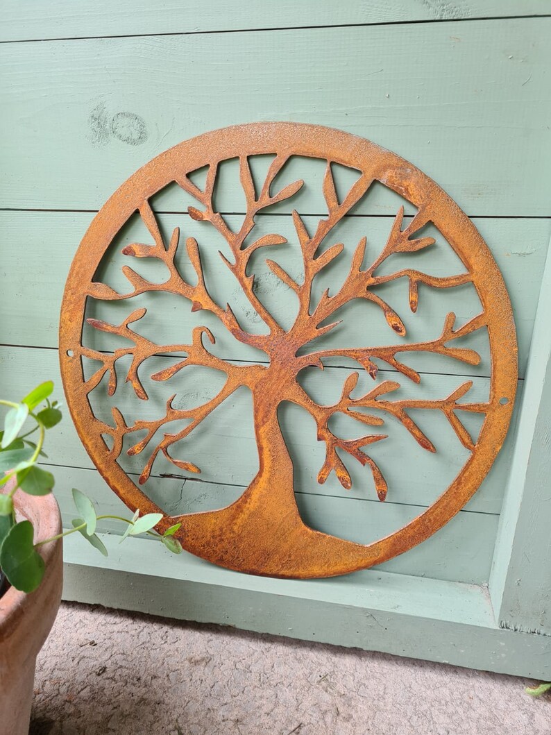 Rusty Tree of Life Wall Art Tree of Life Garden Tree of Etsy UK