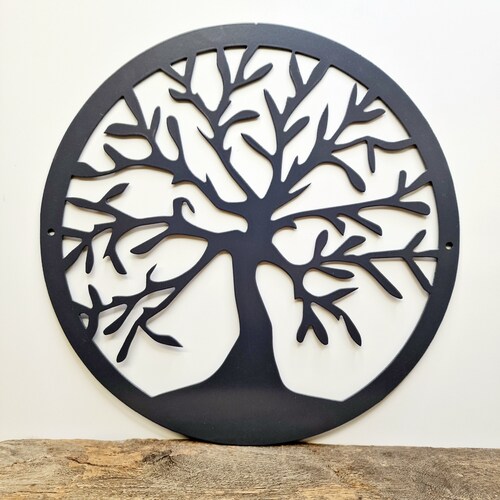 Rustic Tree of Life Metal Round Wall Art Garden Sculpture Etsy