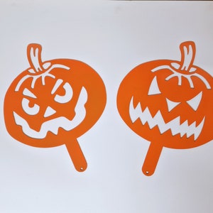 Halloween Pumpkins Set Of 2!! Garden Decoration Metal Rustic