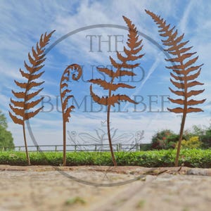 Metal Fern Leaves Pot Decoration Garden Decor Rustic Art