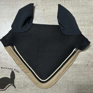 Miniature horse fly bonnet custom air mesh fly bonnet