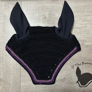 Pony Size crochet fly bonnet