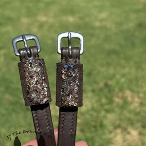 English spur straps champagne crystals