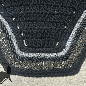 black crocheted fly bonnet full size